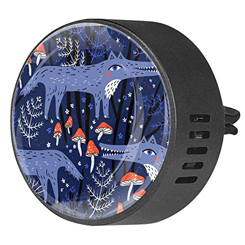 Ambientador de Coche con diseño de Lobos del Bosque de Lobos de Lobos de Hadas de Goma EVA, difusor de aceites Esenciales de aromaterapia, Fruta de la pasión