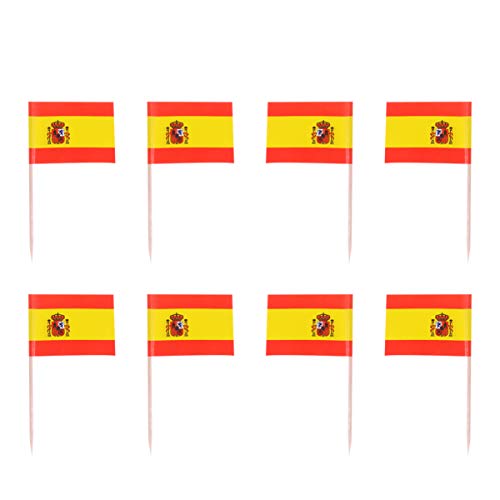 Amosfun 100 Piezas Cupcake Toppers Flag Cake Flags Picks Cake Decoration palillo de Dientes para Party Cake Food cheeseplate Aperitivos (españa)