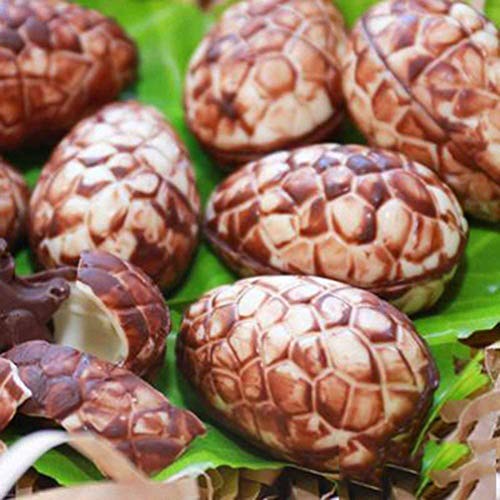Amosfun Molde de huevo de pascua juguete de chocolate gigante sorpresa huevo de dinosaurio molde de policarbonato para jabón de gelatina bomba de baño barra de loción de arcilla yeso