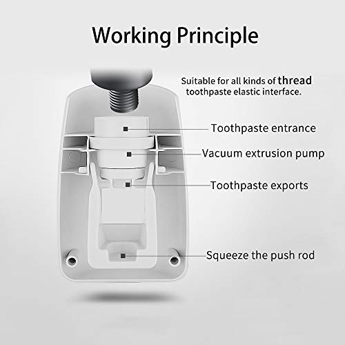 Andiker - Dispensador automático de Pasta de Dientes para niños y Adultos, exprimidor de Pasta de Dientes para baño sin Contacto, exprimidor montado en la Pared, fácil instalación, L, Rosa