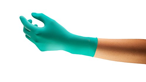 Ansell TouchNTuff 92-605 Guantes Desechables de Nitrilo, Sectores Químico, de Manipulación de Alimentos, Mecánico, verde, Tamaño 9.5-10 (caja de 100 guantes)