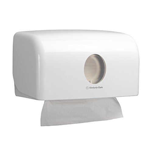 Aquarius 06956000 6956 Dispensador de Toallas de Papel MultiFold, Montaje en Pared, Hoja a Hoja, Color: Blanco