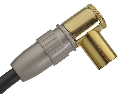 aricona cable de antena HDTV con enchufe en ángulo de 90° - cable coaxial de audio con adaptador para receptor y TV / 5 metros