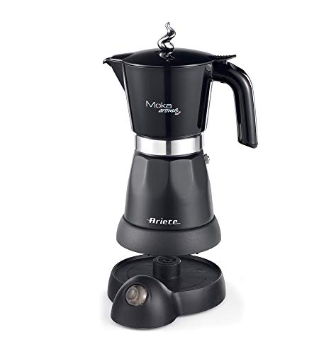Ariete 1368 Cafetera eléctrica Moka Aroma, 480 W, plástico, Negro