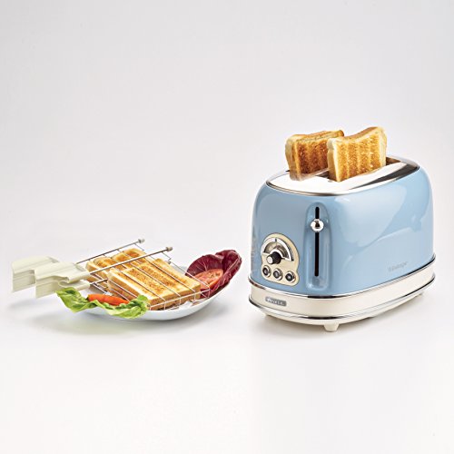 Ariete 155 TOSTADOR VINTAGE AZUL, 810 W, Metal, 2 Ranuras