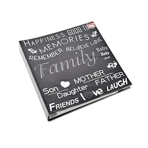 ARPAN - Álbum de Fotos con Capacidad para 500 fotografías de 10 x 15 cm, Color Negro (tamaño: 34 x 33 cm)