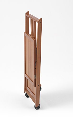 Arredamenti Italia Camarera para Bebidas SIMPATY, Madera - Plegable - 2 bandejas - Color: Madera de Cerezo Ar-It il Cuore del Legno