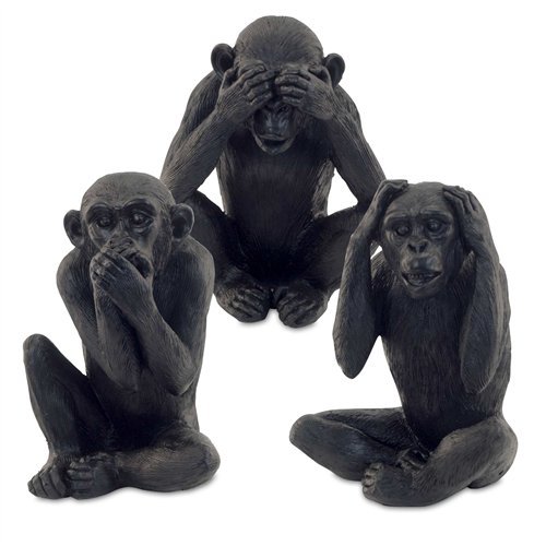 Art Deco Home - Figura x3 Monos 18 cm