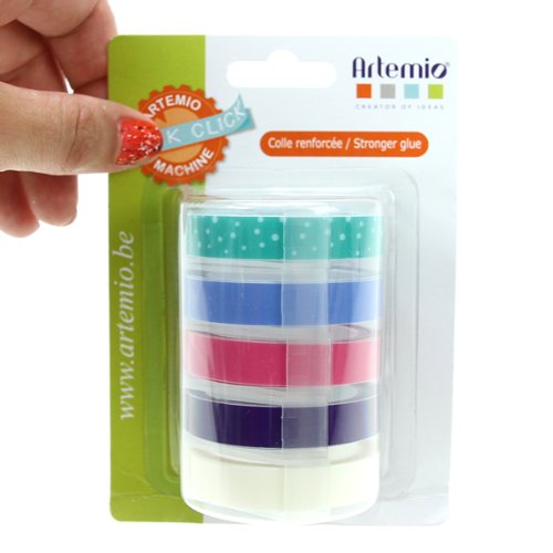 Artemio - Cintas de Repuesto para máquina de Hacer Etiquetas, Colores Pastel