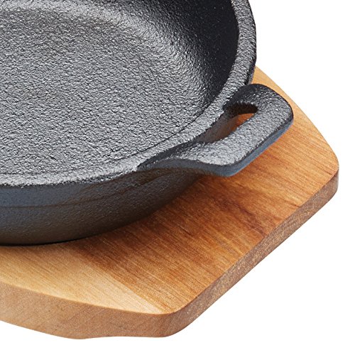 ARTESÀ Master Class 12 cm Hierro Fundido Plato con Madera de Arce Tabla para Servir