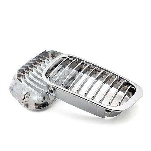 Artudatech Rejillas Frontales Coche, 1 par Rejillas de Coche Parrilla de Delantera Malla Rejilla de Repuesto Grille Grill para B-M-W E46 Serie 3 1998-2001 4 Puertas
