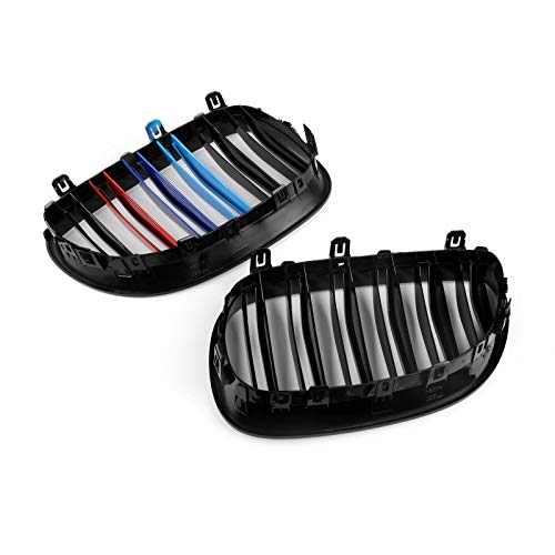 Artudatech Rejillas Frontales Coche, 1 Par Rejillas de Coche Parrilla de Delantera Malla Rejilla de Repuesto Grille Grill para B-M-W E60 E61 M5 Serie 5 2003-2010