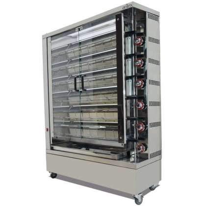 Asador de pollos a gas ARILEX de 6 espadas capacidad 30 pollos 6ASPG