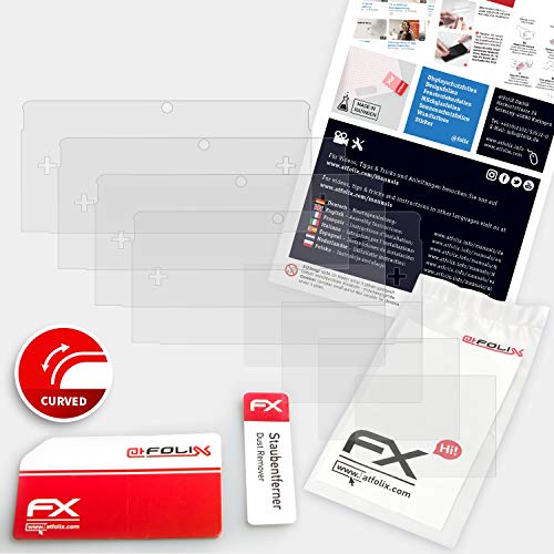 atFoliX Anti-Choque Lámina Protectora de Pantalla compatible con Nintendo 3DS 2011 Antichoque Película Protectora, antirreflectante y flexible FX Película Protectora (Set de 3)