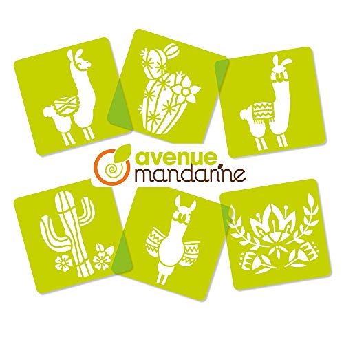 Avenue Mandarine Llama and Cactus - Juego de plantillas