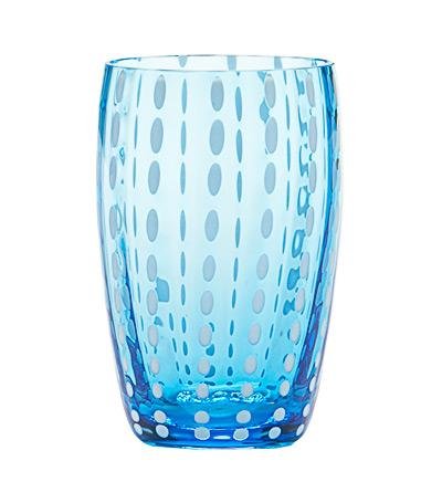 Azafrán perlas-Juego de 6 Vasos de agua Marina