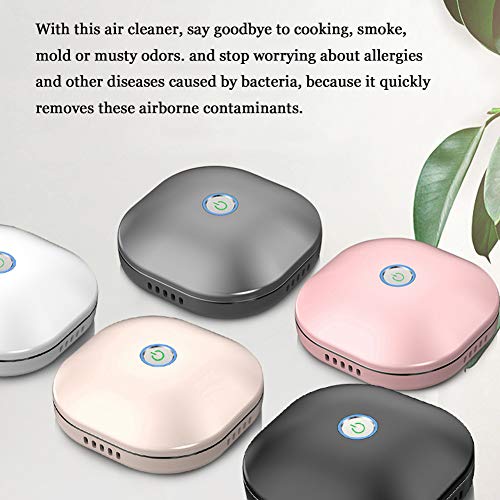 AZCSPFALB Purificador de Aire Portátil Reutilizable Sin Contaminación Secundaria Carga USB, Purificador de Aire con Ozono, Purificador Silencioso para Nevera, Lavadora, Armario,Taquilla, Coche
