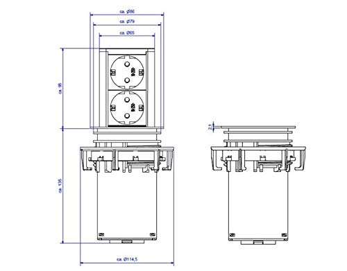 Bachmann 928.002 Elevator CEE7/3, Negro, Plata