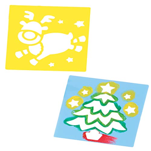Baker Ross Plantillas de Navidad (Paquete de 6) Para manualidades infantiles