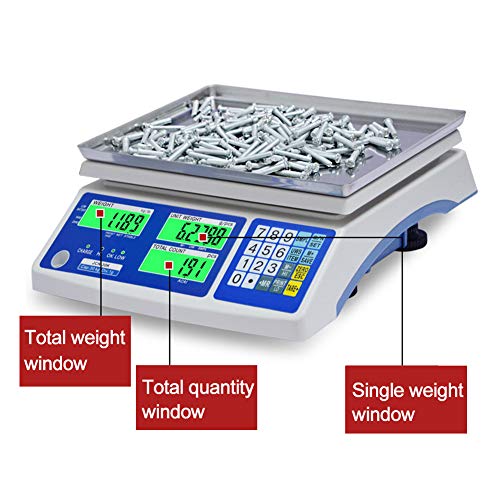Balanza Electrónica Digital Profesional,Alta Precisión Peso Industrial Comercial Tienda Balanza de Plataforma,3kg/0.1g