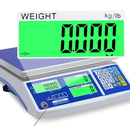 Balanza Electrónica Digital Profesional,Alta Precisión Peso Industrial Comercial Tienda Balanza de Plataforma,3kg/0.1g