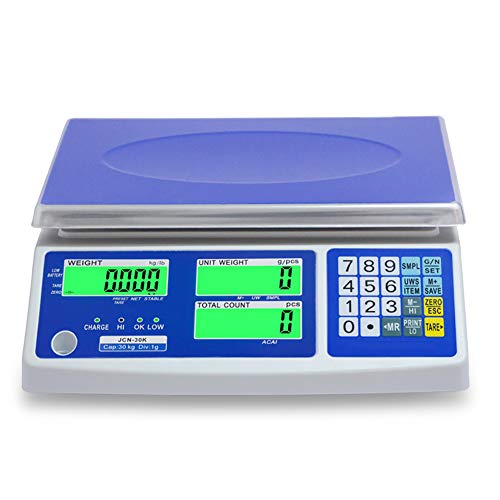 Balanza Electrónica Digital Profesional,Alta Precisión Peso Industrial Comercial Tienda Balanza de Plataforma,3kg/0.1g