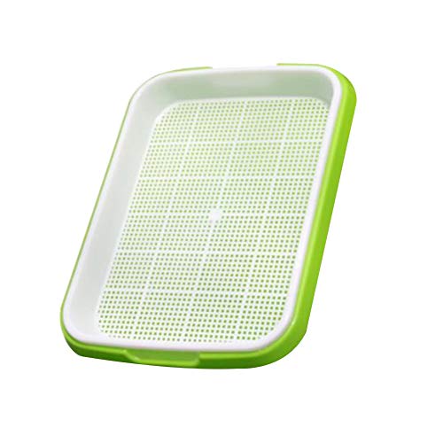 Bandeja de germinación de semillas, cesta de hidroponía Bandeja de vivero de cultivo sin suelo Semillas de pasto de trigo saludable Bandejas de cultivo y almacenamiento para jardín Oficina en el hogar
