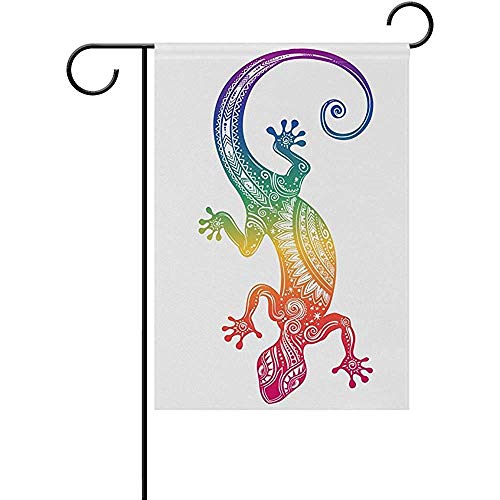 Banderas De Jardín Estacionales,Banderas De Patio Doméstico,Bandera Del Jardín,Bandera Colorida De La Decoración Del Hogar Del Lagarto De La Salamandra,Bandera Decorativa De La Bienvenida,45.7X32Cm