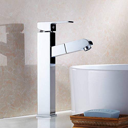 Baño Moda Venta al por mayor   acabado sacar Latón macizo Grifo de baño de agua Grifo giratorio Grifo de lavabo de cobre