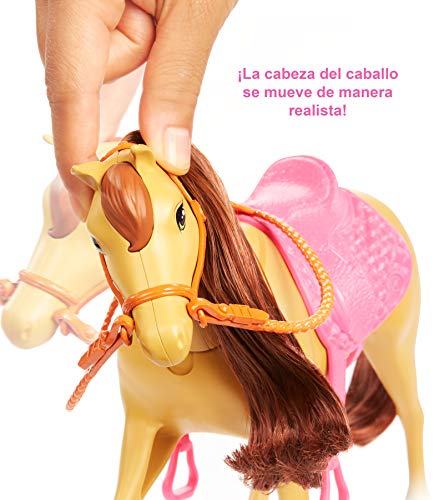 Barbie Muñecas Barbie y Chelsea con caballos y accesorios, regalo para niñas y niños 3-9 años (Mattel FXH15)