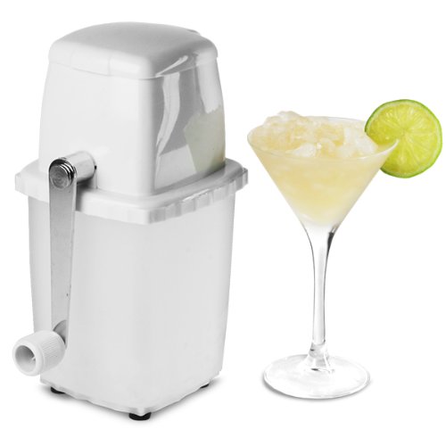 Bar@Drinkstuff - Blanco plástico trituradora de hielo - cóctel trituradora de hielo por , trituradora de cubo de hielo manual, uso doméstico - ideal para cócteles mojito!