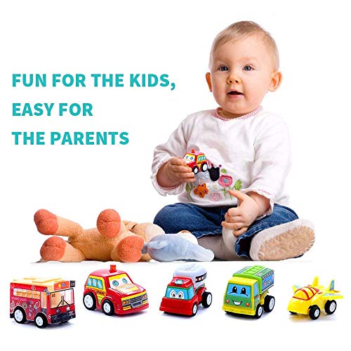 BBLIKE Coches de Juguetes, 12 PCS Mini Coches Cars Una Bolsa con Cordón Friction Juguetes de Vehículos para Regalo de Niño y Niña