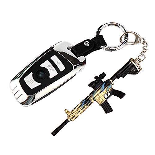 BBYaki Coma Juego Gallina PUBG Metal Llavero Colgante, Jedi Supervivencia Escapar a los Ataques Sombra Quilla Piel Asalto Arma Modelo,S686strangehunter