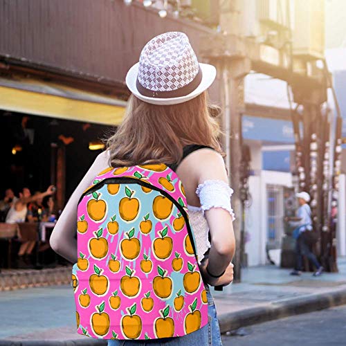 Bear and Cake - Mochila Infantil para Adolescentes Gran Manzana Amarilla 17.3x13.7x5.5 in