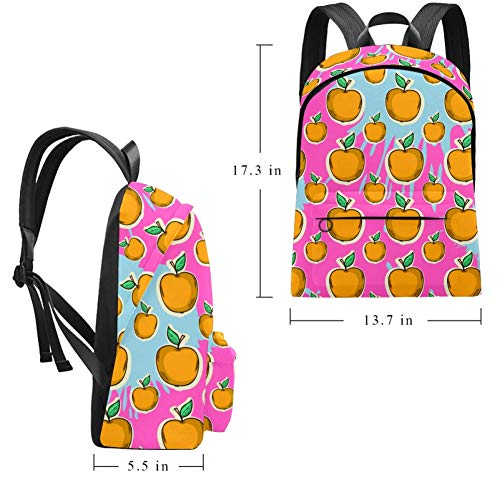 Bear and Cake - Mochila Infantil para Adolescentes Gran Manzana Amarilla 17.3x13.7x5.5 in
