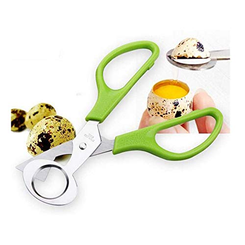 Beau 2 Piezas Tijeras Huevo Cortador, Tijeras Huevos de Codorniz, Tijeras de Cáscara de Huevo de Codorniz de Acero Inoxidable, para Cortar Huevos, Huevos de Codorniz y Otros Huevos