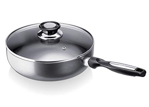 Beka Pro Induc - Cazuela con Tapa de Cristal, 24 centímetros, Compatible con inducción, Aluminio, Interior Revestido