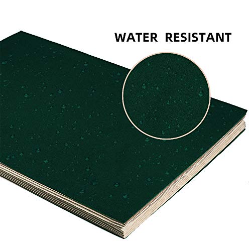 BENECREAT 20PCS Tela de Terciopelo Tela Pegajosa Hojas Posteriores Hojas Adhesivas Traseras, Hoja A4 (21cmx30cm), Duradera y Resistente al Agua Verde Oscuro