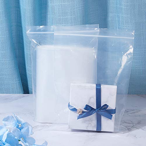 BENECREAT 50 PCS Bolsas Transparente con Cierre 22x16cm Bolsa Resellable de Plástico Multiuso para Gallete Chocolate Cuentas Joyería