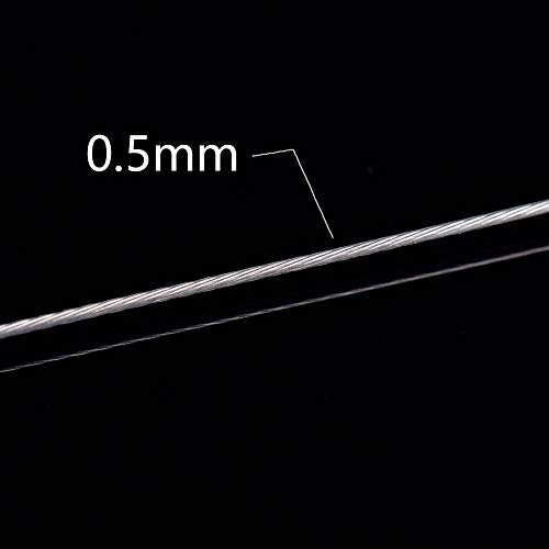 BENECREAT 54m 0.5mm Alambre de Acero Inoxidable Cable Metálico Trenzado por 7 Hilos Accesorios de Manualidad para Diseño de Bisutería