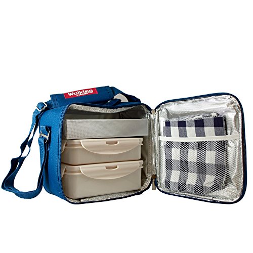 Bergner BG-3652-BL Porta Alimentos de poliéster, 23 x 22 x 13,5 cm, Azul, Centimeters