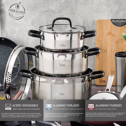 BERGNER Q3234 Wok 28x8.0cm aluminio forjado, inducción, Vita Infinity Chefs