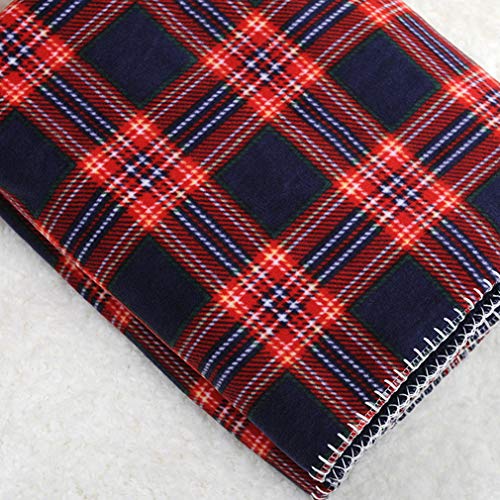 Beskie Manta de forro polar para sofá cama de viaje | Rojo Negro Tartan patrón a cuadros a cuadros decoración del hogar manta decorativa | Manta cálida de Navidad | 129,5 x 160 cm