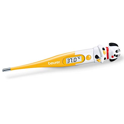 Beurer 950.06 - Termómetro corporal digital, con figura de perro, sensor flexible, color amarillo