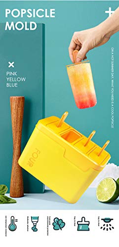 BGJ Moldes de paletas Helados Sorbete Molde de Cubitos de Hielo Bandeja de Hielo Hecha en casa Caja de Hielo cubito de Hielo congelado moldes de Hielo máquina de Cubitos de Hielo
