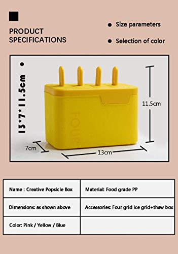 BGJ Moldes de paletas Helados Sorbete Molde de Cubitos de Hielo Bandeja de Hielo Hecha en casa Caja de Hielo cubito de Hielo congelado moldes de Hielo máquina de Cubitos de Hielo