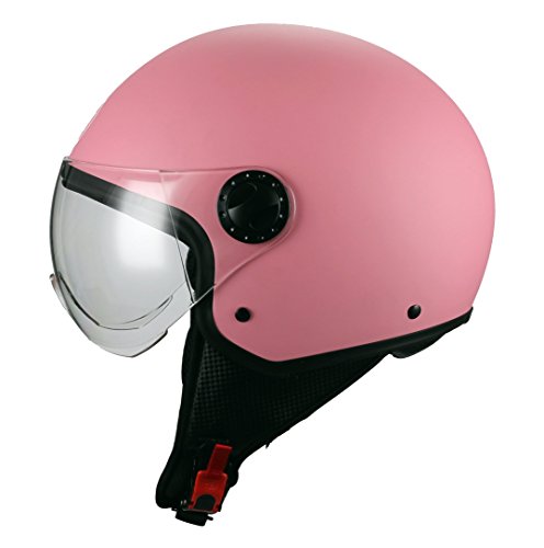 BHR 48422 - Casco Demi-Jet, color rosa mate, talla S (55/56 cm)
