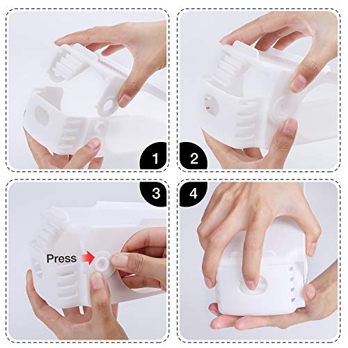 BIGLUFU Set de 20pcs de Organizadores Ajustables de Zapatos con Ranuras Soportes de Calzado Apilador para Zapatos Ahorro de Espacio (Color Blanco)