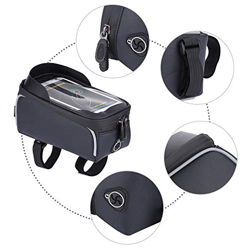 Bike el Bolso del Marco Delantero, Bolso Impermeable del Soporte del teléfono con 6.0 '' Bolso del teléfono de la Bici del Caso del Tenedor de la Pantalla táctil