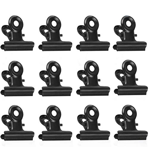 Binder Clips, 50 Pcs Pinzas de Metal, 22mm Negro Bulldog Clips para Bolsas de Alimentos, Fotos, Fuente de Oficina en el Hogar (Negro)
